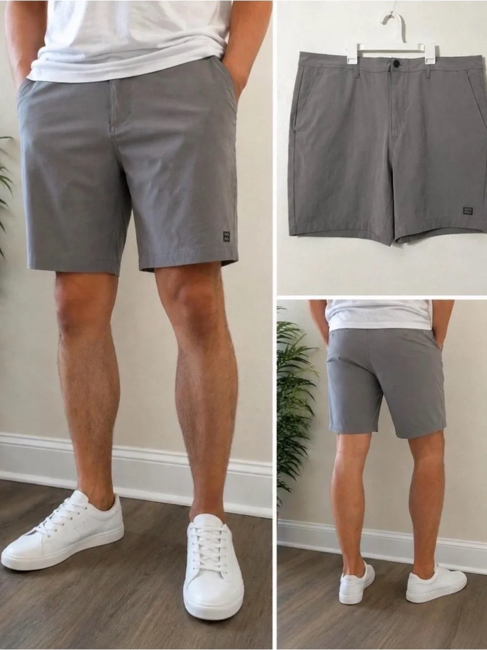 Billabong Crossfire Mid Submersible Shorts Gray/Black Size 32 Recycled Hybrid